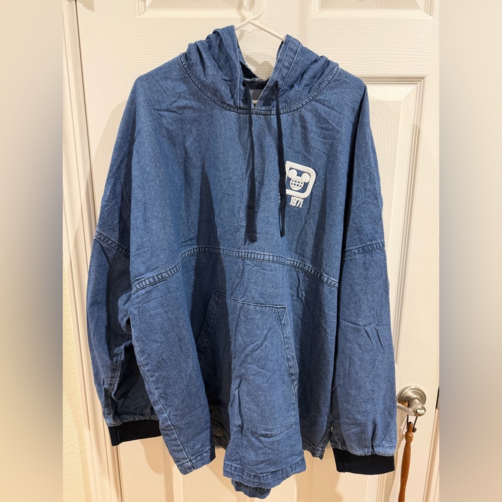 Walt Disney World Blue Denim Hooded Spirit Jersey